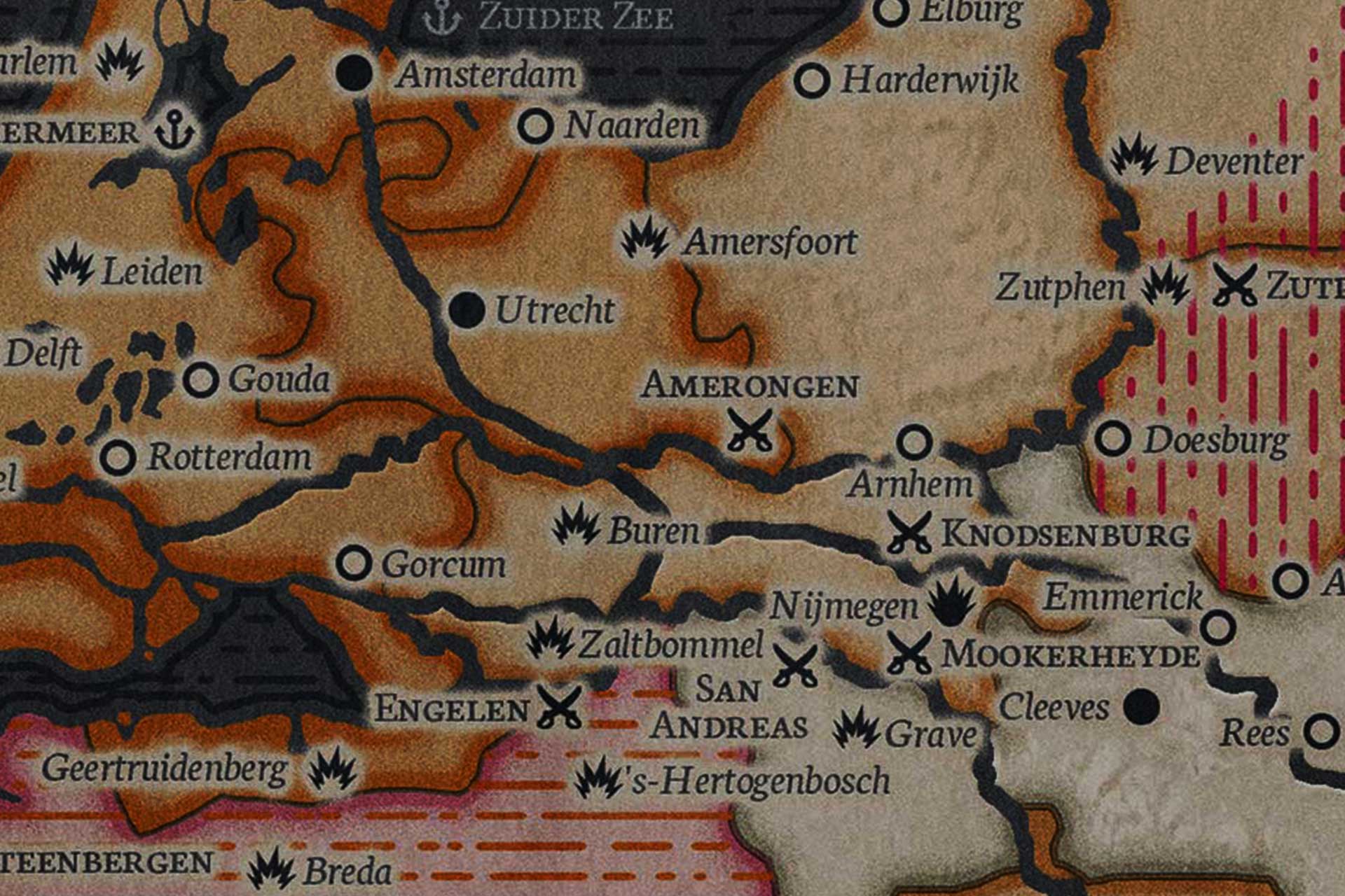 Map of the Cities & Battles of the Dutch Revolt